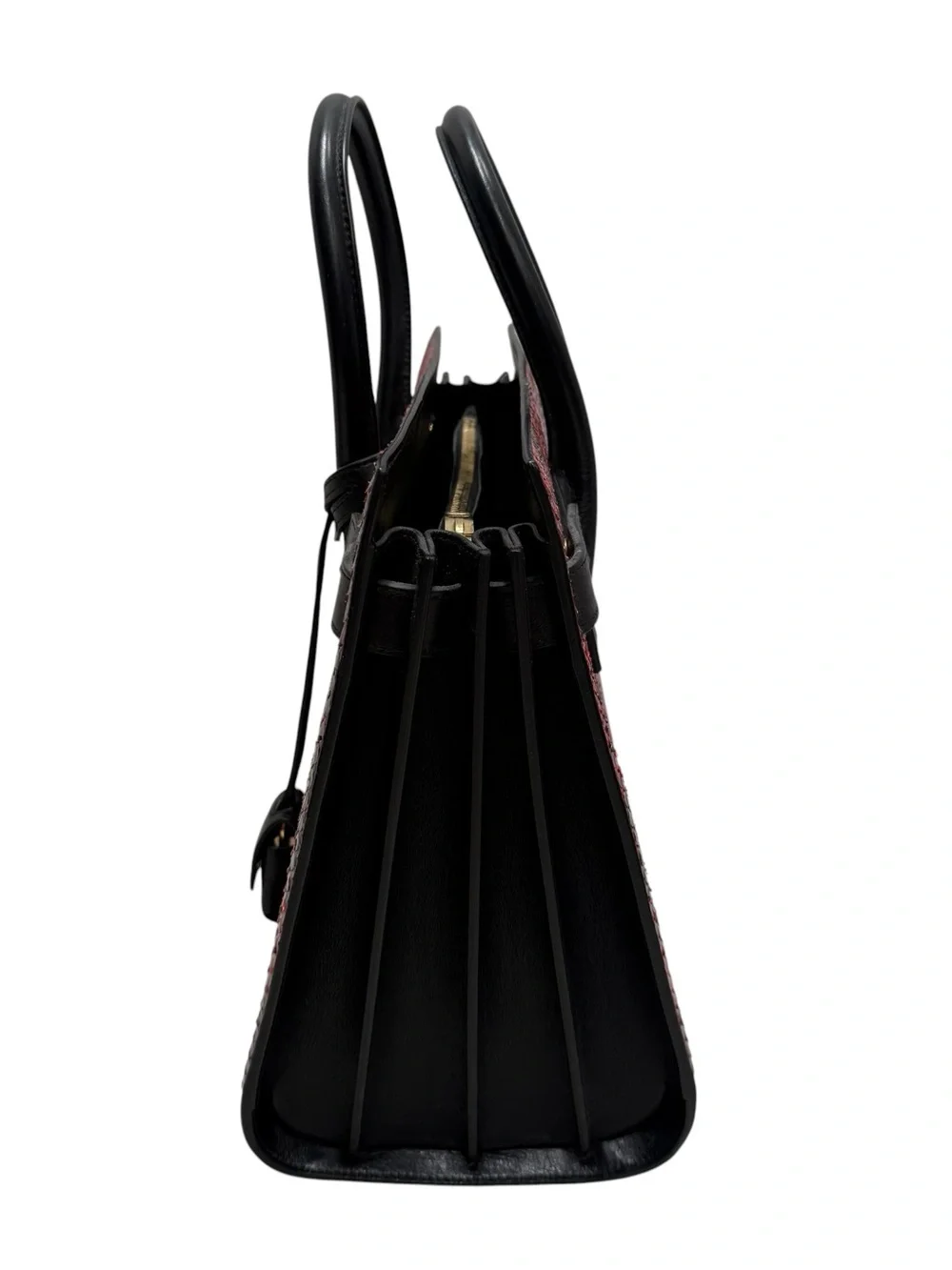 Saint Laurent YSL Sac Dejour Red Python Satchel 355153 LECJ1 - Picture 3 of 16